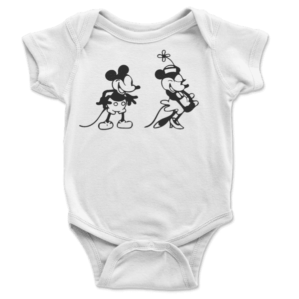 Steamboat Willie Love Onesie